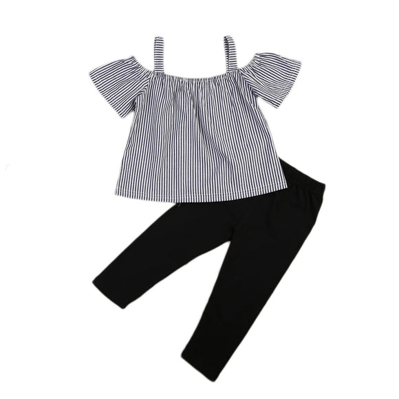 Baby Girls Short Sleeved Long Pants Clothes