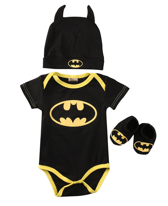Baby Boys Batman Rompers Clothes Set